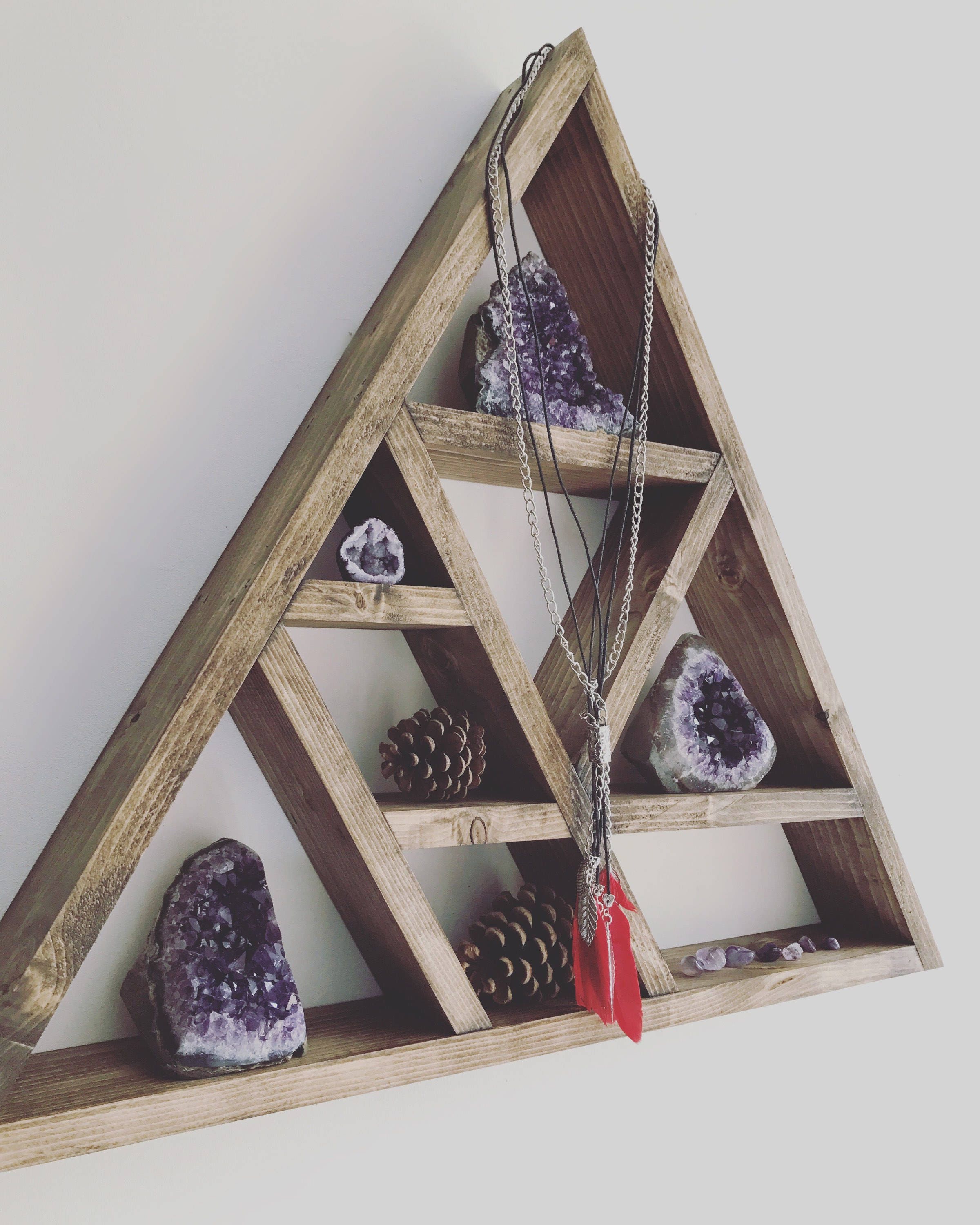 XL Altar Triangle altar Altar shelf floating altar wooden