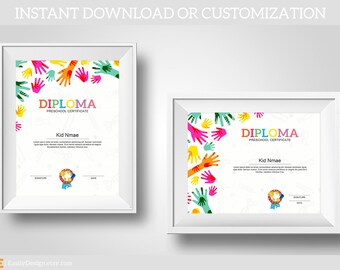 hand diploma,Preschool diploma