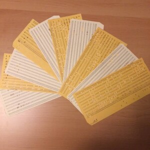 Computer Data Punch Cards, Vintage - 10 CARDS! Great Ephemera and Wreaths