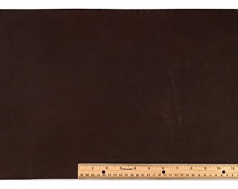 SCRAP LACE LEATHER Dark Brown Cowhide 12 inch x 18 inch