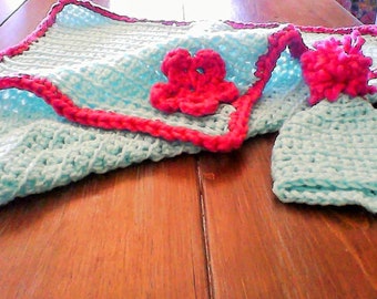 Baby hat and blanket set