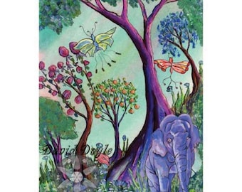 Elephant Forest by David Doyle .. Limited Edition Archival Print