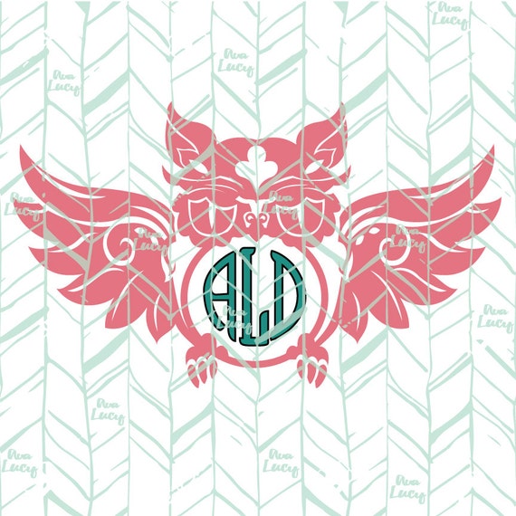 Download Owl Monogram SVG Owl SVG Digital Download Cricut File