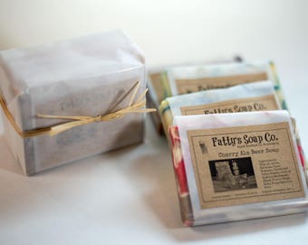 Beer Sampler Variety 4 Pack | Beer Soap | Made with Beer | All Natural Beer Soap | Gift Set for Men | Fatty's Soap Co.