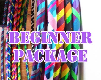 Beginner Hula Hoop and Polypro Hula Hoop Package//Buy More Save Big// Beginner//Polypro//Weighted//Exercise//Dance Hula Hoop // Customizable