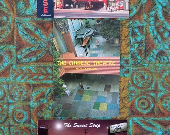 Vintage 60s / 70s unused Hollywood Los Angeles postcards x 3 Sunset Strip Chinese Theatre