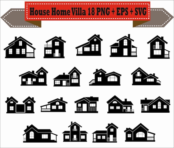 Download House Villa Home Sale Building Religion Silhouette Vector