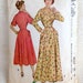 Vintage McCall's 9557 1950s robe wraparound housecoat pattern Bust 32 Hollywood style batwing Brunch coat