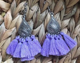 ICE - Ethnic earrings lilac Mauve