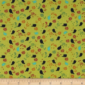 76048 -1/2 yard of Valori Wells Bridgette Lane - Posies in Blueberry