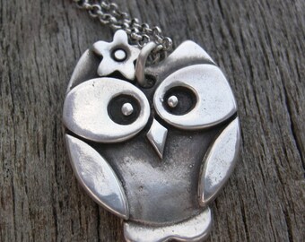 Fancy Nancy, Sterling Silver Owl Pendant
