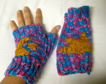 Cosmic Colors Fingerless Gloves