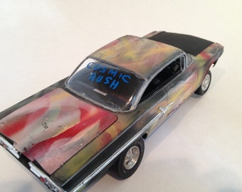 Scale model car,air brush art,junker car,classicwrecks
