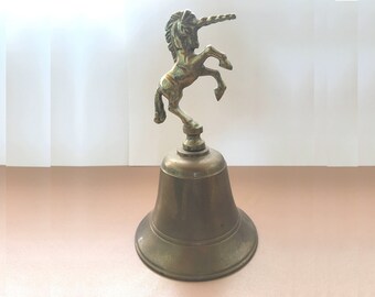 Vintage Brass Unicorn Bell
