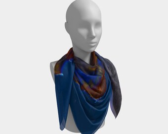 Blue Stallion Western Scarf