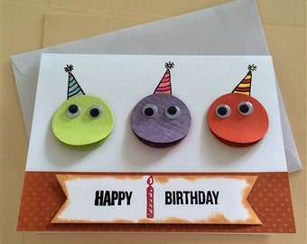 1st Birthday Card - Handmade
