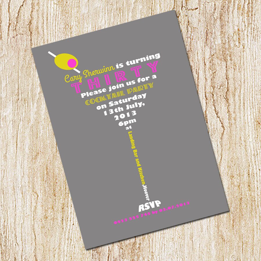 cocktail birthday invitations