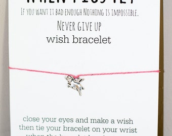 When Pigs Fly Wish Bracelet