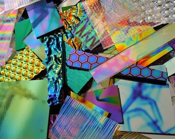 1/2 Pound Dichroic Glass Scrap 96 Coe - Fused Glass - Jewelry Making - Dichroic Jewelry