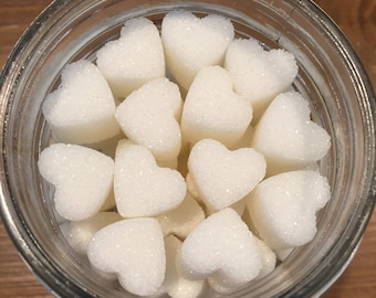 Heart Shaped Sugar Cubes for Coffee, Tea, Hot Chocolate, Tea Party, High Tea, Tea Gifts, Coffee Gifts, Weddings, Bridal Showers and Birthday