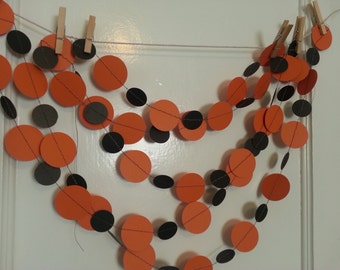Orange and Black Garland | Black and Orange Banner | Orange and Black Party Decor | Black Party | Orange Party