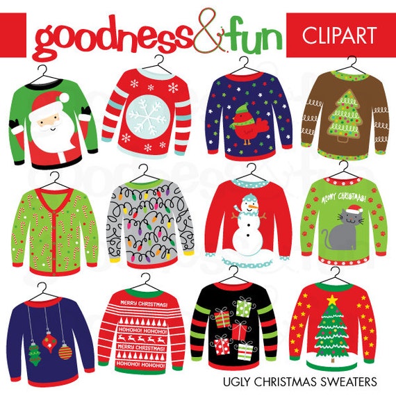 Buy 2 Get 1 FREE Ugly Christmas Sweater Christmas Clipart