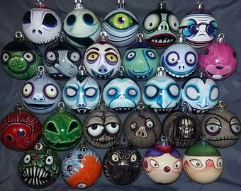 Any Character Nightmare Before Christmas Ornaments! Pick Your Favorite! Hand-Painted, Highly Detailed, Shatterproof, Made-to-Order