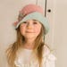 KNITTING PATTERN brim sun hat Elis with a knitted flower (baby, toddler, child, woman sizes)