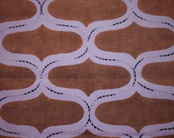 Juhu Hand Block Printed and Hand Embroidered Pillow Cover in Goa Sand