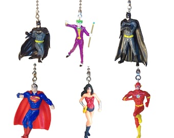 Justice League Fan Pull, Practical Gift, Gift for Boys, Gift for Girls, Kids Room Decor, Man Cave , Batman Superman Joker Flash Wonder Woman