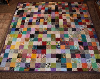 50% Deposit - Cal. King Scrappy Patchwork Quilt - Cal. King Size Quilt - DEPOSIT ONLY