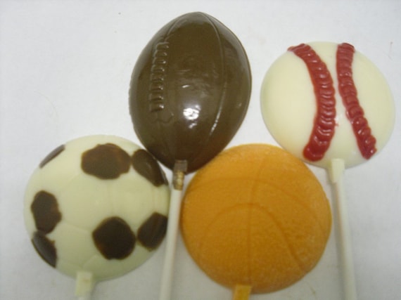 Sports Ball Lollipops Soccer Basketball Football and Baseball