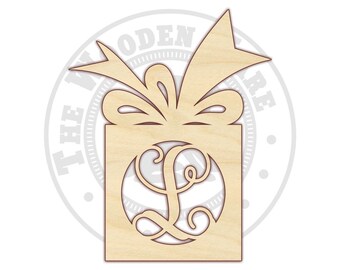 Gift Monogram - Vine Monogram - Christmas Monogram - 210110 - Unfinished wood