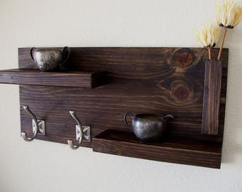 floating shelves for towels in bathroom