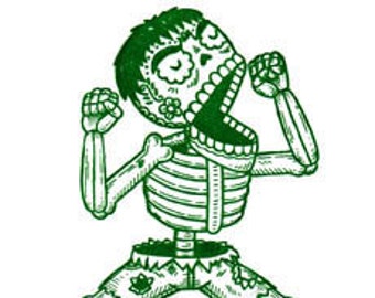El Hulk Calavera Limited Edition Gocco Screenprint