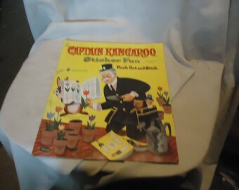 Vintage 1959 Captain Kangaroo Sticker Fun Book by Robert Keeshan Associates Inc.,, collectable