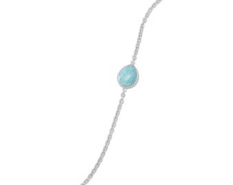 Pear Freeform Faceted Amazonite Bracelet