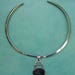 Custom listing for Lucy Ryder Richardson - Modernist Choker in 950 silver with Sterling Silver pendant - MAKER: DG in Oval