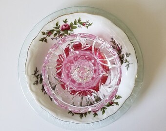 Repurposed Glass Garden Ornament - FREE SHIPPING