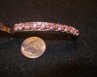 Pink Rhinestone Tennis Bracelet(921)