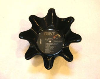 Kenny Rogers Record Bowl Made From Vinyl Album - Country Music
