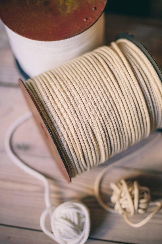 Ivory white Craft yarn- ivory polyester rope- macrame cord- knitting yarn- craft supplies- macrame yarn- crochet yarn-218 yards of cord #03
