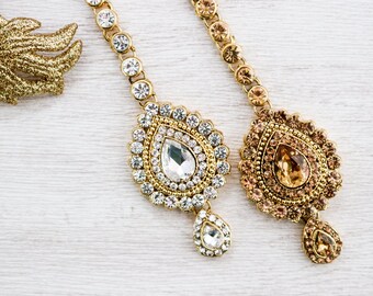 Maang Tikka - Indian/Bollywood Hair Jewellery - Bridal Headpiece