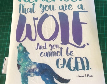 Wolf sarah j maas inspired bookbestie book sleeve padded and lined HARDBACK size