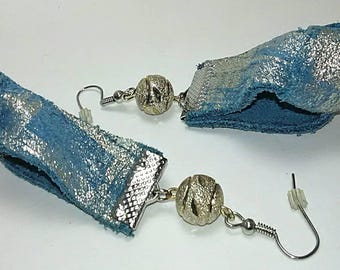 Suede Teal Blue earrings