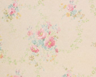 S Antique Vintage Wallpaper Pink Yellow Flower Bouquets Vine By The Yard S Antique Vintage Wallpaper Pink Yellow Flower Bouquets Vine By The Yard