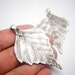 1pc Matte Silver Plated Base LEAF Pendant -Leaf 70x45mm (423-025SP)