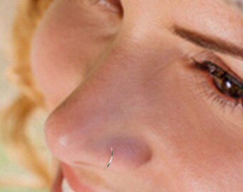 Silver Nose Hoop, Silver Nose Ring, Thin Nose Hoop, Small Nose Hoop, Sterling Nose Hoop, Tragus Hoop, Cartilage Hoop, Silver Tragus Ring
