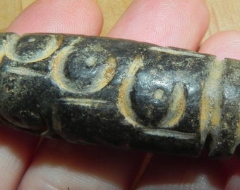 Old HongShan culture dzi - meteorite energy - dzi bead 9 eyes - celestial energy - HongShan dzi bead