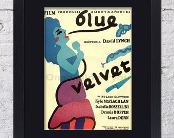 Blue Velvet - Mounted & Framed Vintage Print